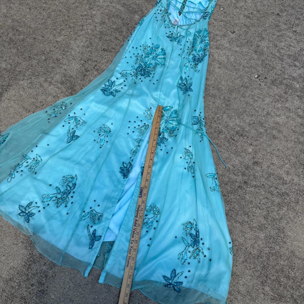 Vintage Y2K 100% Silk Beaded Dress Vintage Beaded Dress Vintage Prom Y2K Fairy - Picture 11 of 14